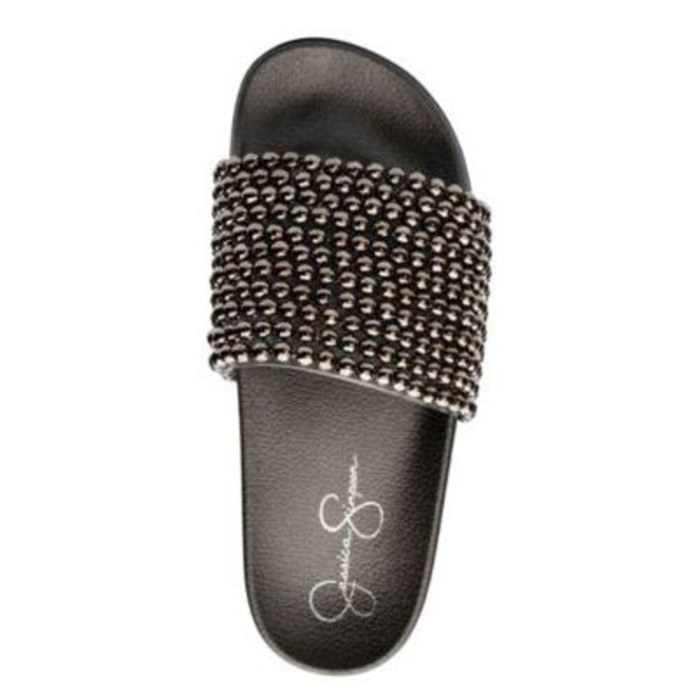 JESSICA SIMPSON Womens Black Pool Saycie Round Toe Slip On Slide Sandals 5 M - Picture 3 of 3